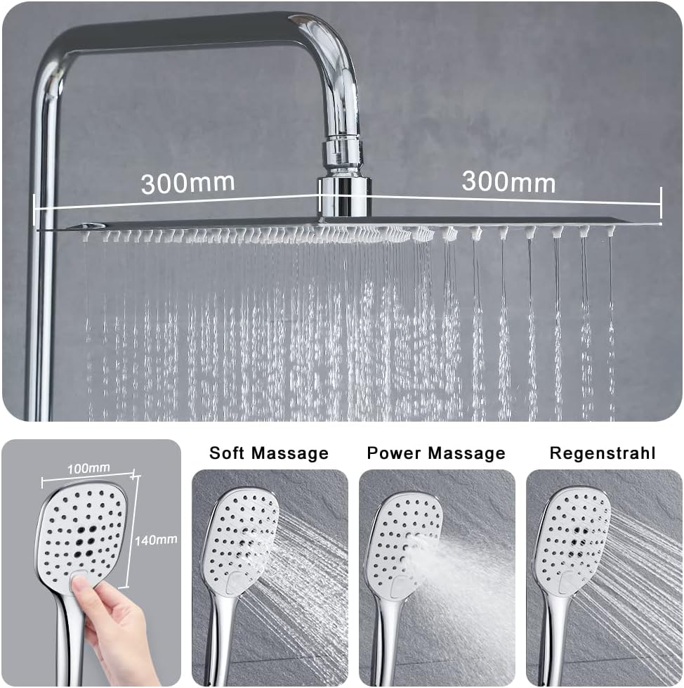 Joho Colonna Doccia Acciaio Inox 304 Cromato - immagine 3