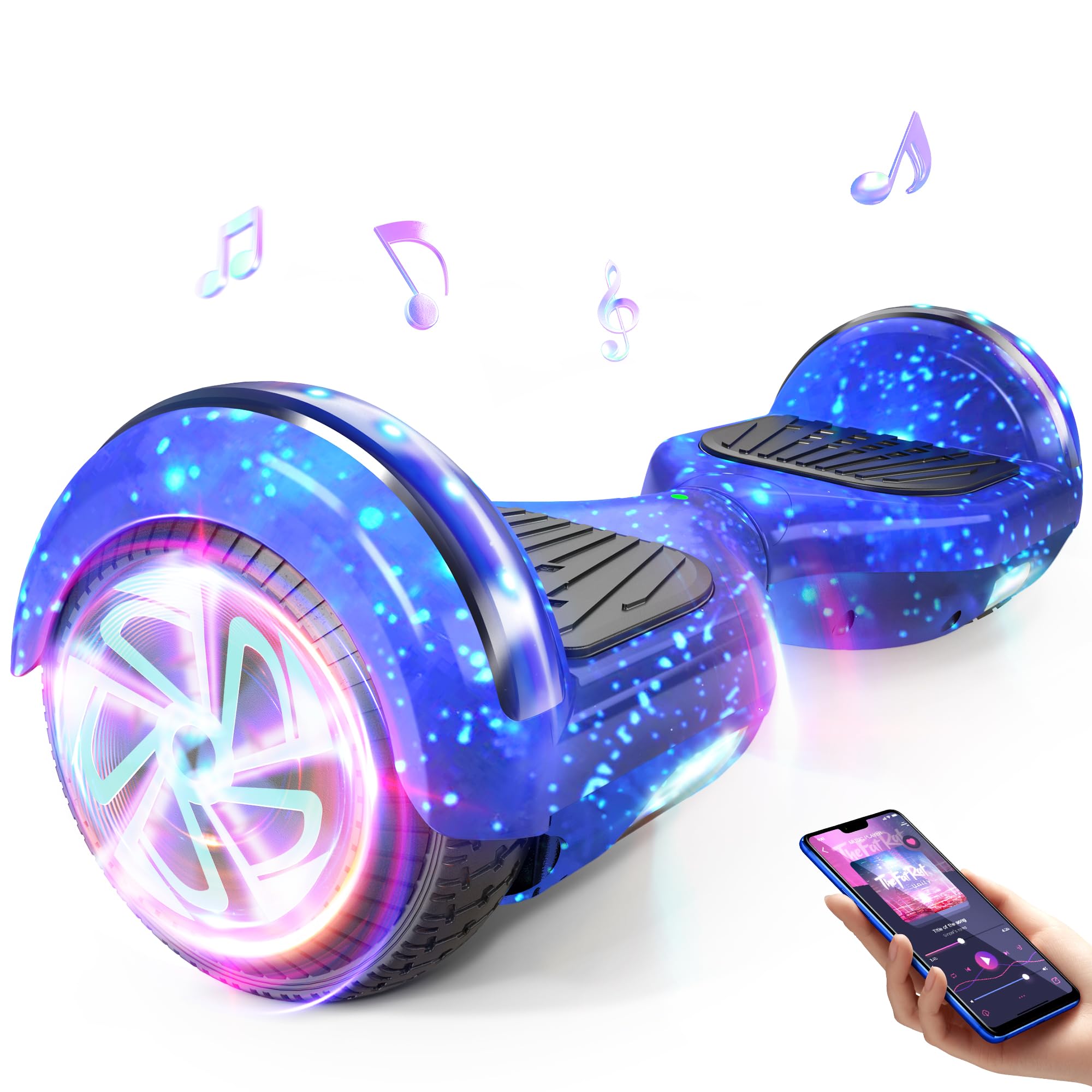 Sisigad Hoverboard Elettrico con Bluetooth 6.5"