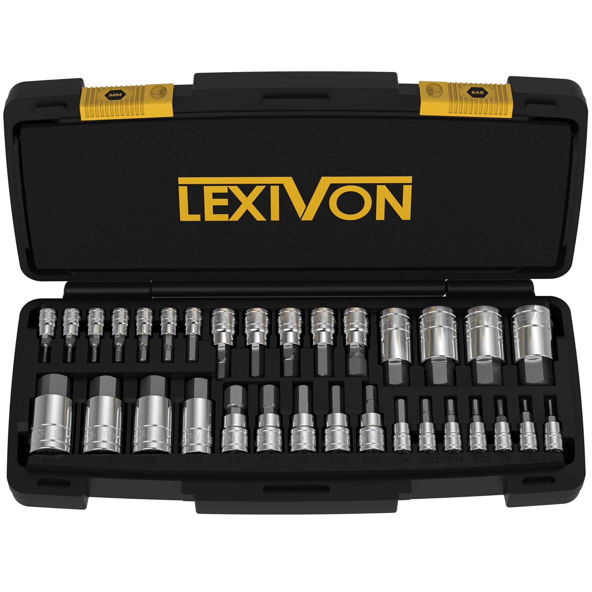 Lexivon Set Chiavi Esagonali Metriche e SAE - 32 Pezzi