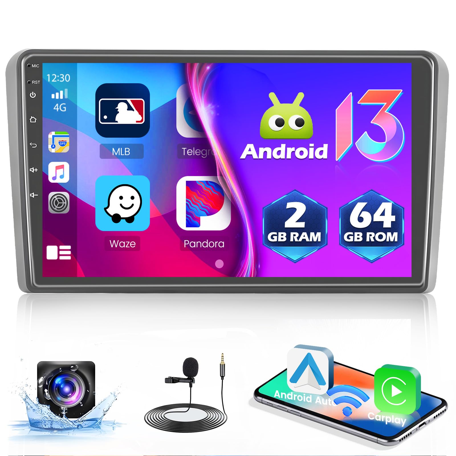 Hikity Autoradio Android 9" per Audi A3 S3 RS3 8P