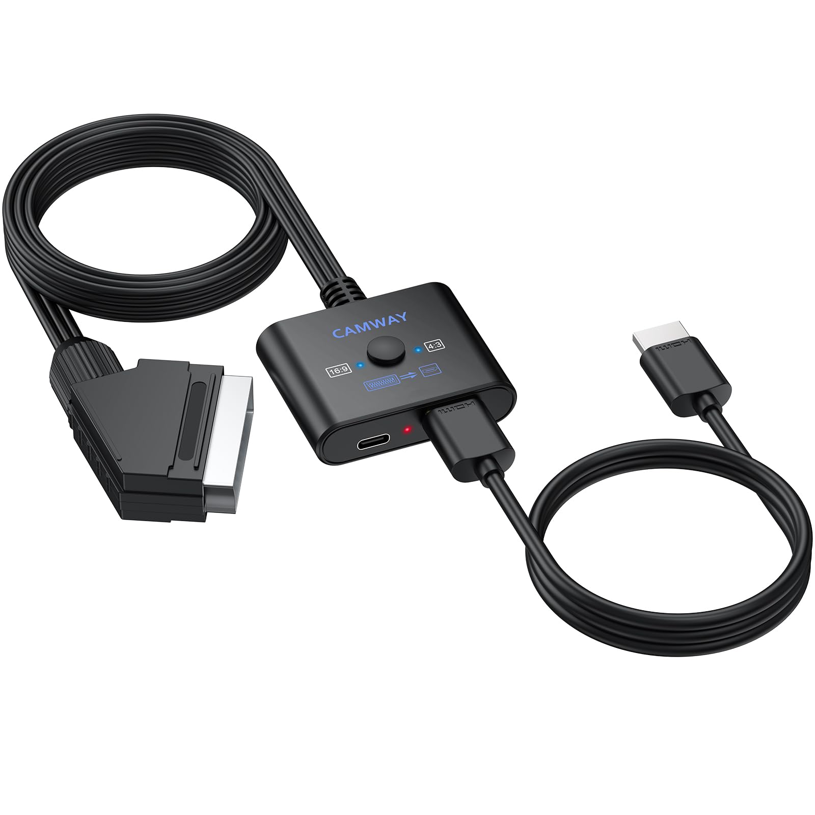 Camway Convertitore Scart a HDMI 1080P