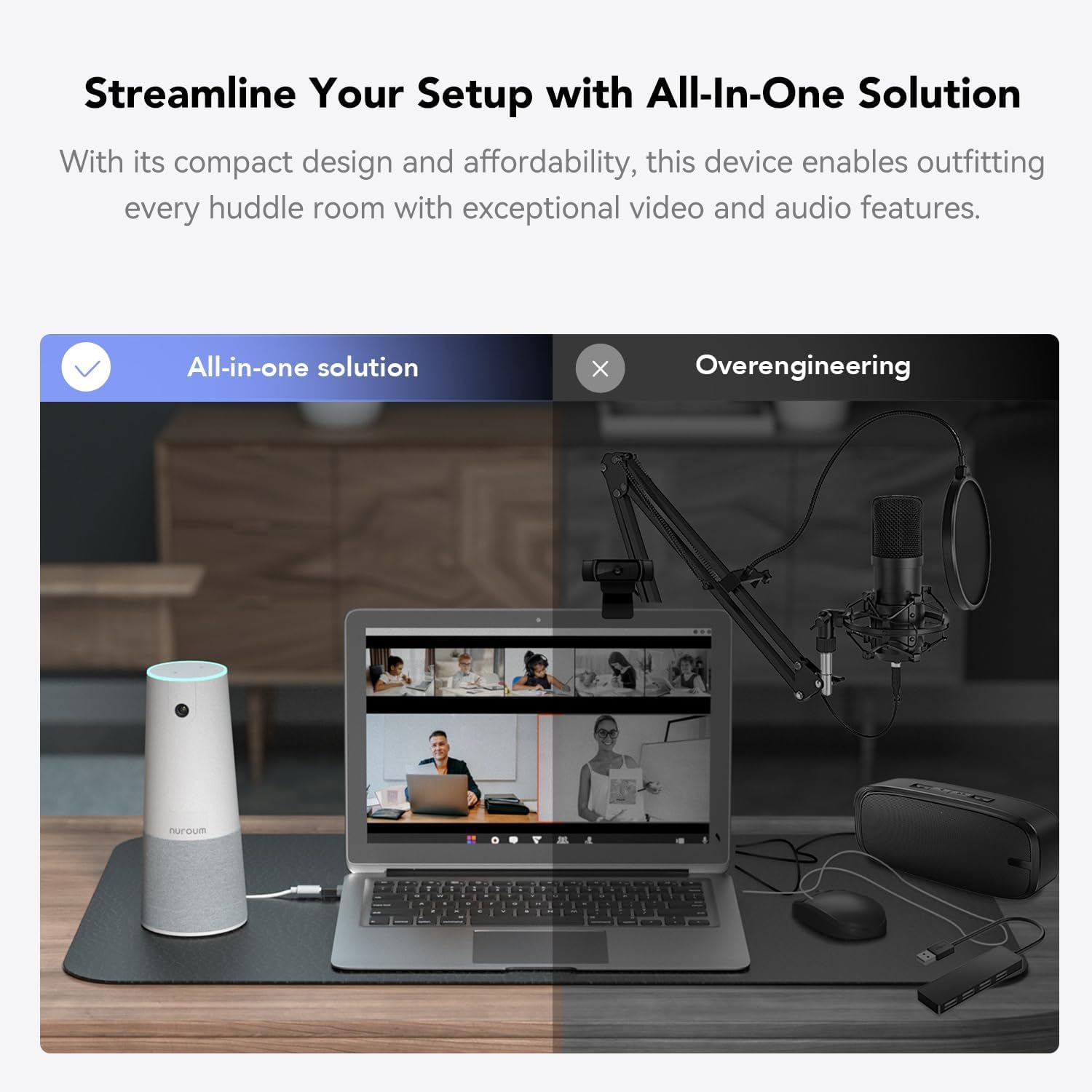 Nuroum C20 - Webcam All-in-one Full HD 1080P - immagine 3