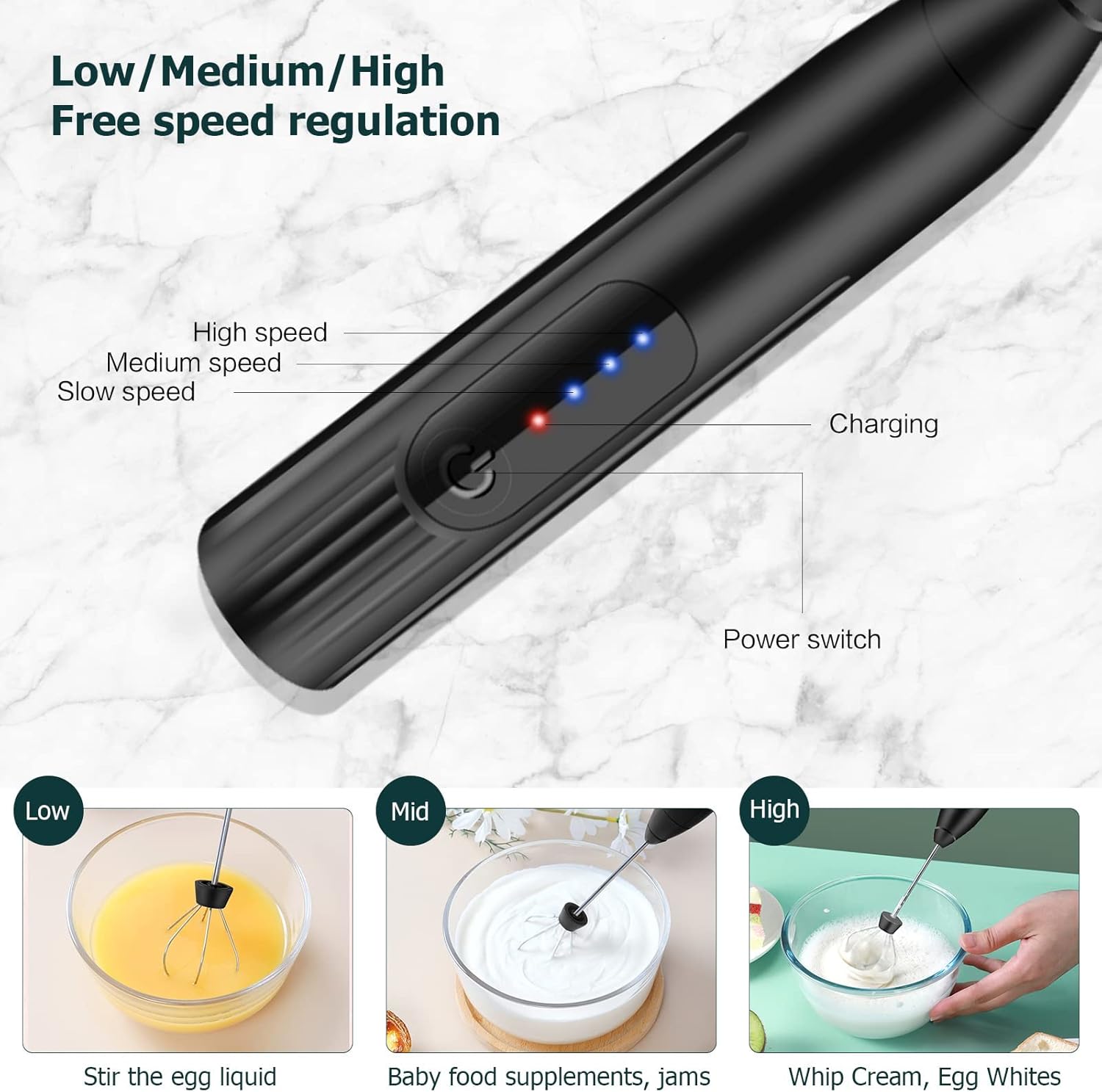 Ebuyfire Montalatte Elettrico USB Ricaricabile - immagine 2