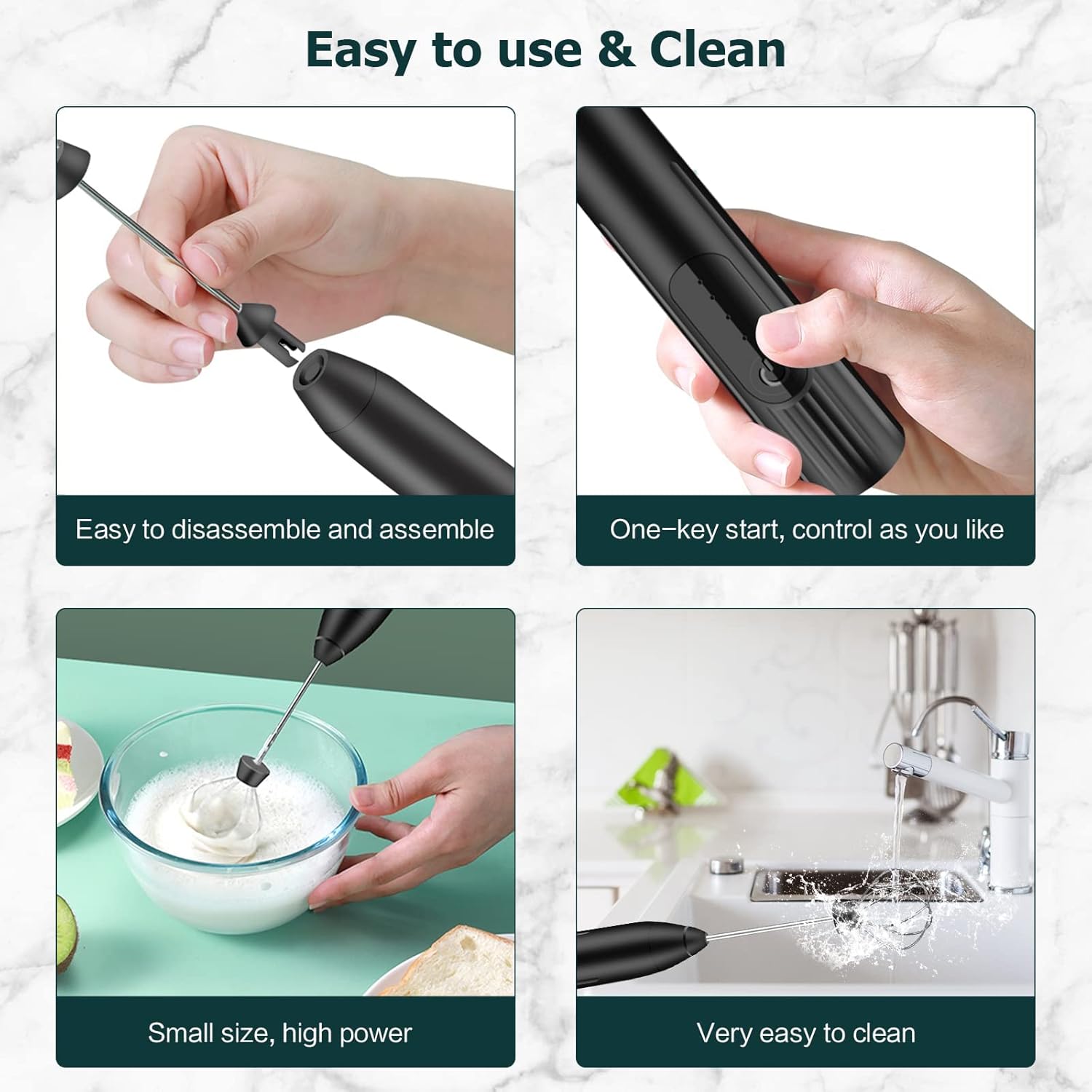 Ebuyfire Montalatte Elettrico USB Ricaricabile - immagine 5