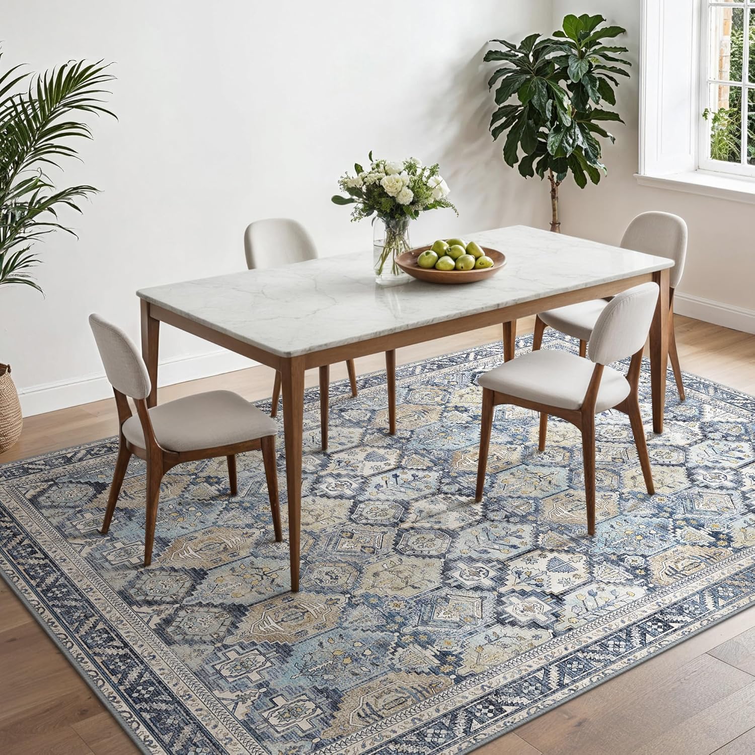 Beimo Tappeto Salotto Vintage Persiano Blu Navy 200x290cm - immagine 5