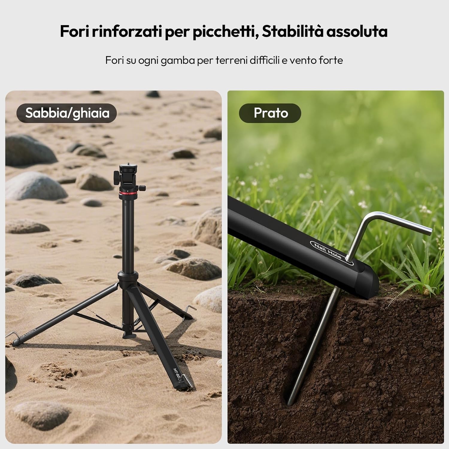 Ulanzi MT-80 Stativo Fotografico Compatto 213 cm - immagine 4