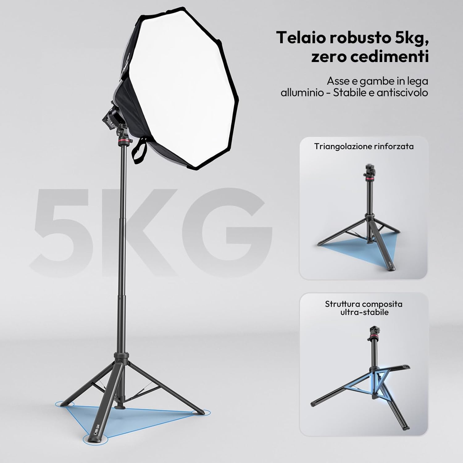 Ulanzi MT-80 Stativo Fotografico Compatto 213 cm - immagine 5