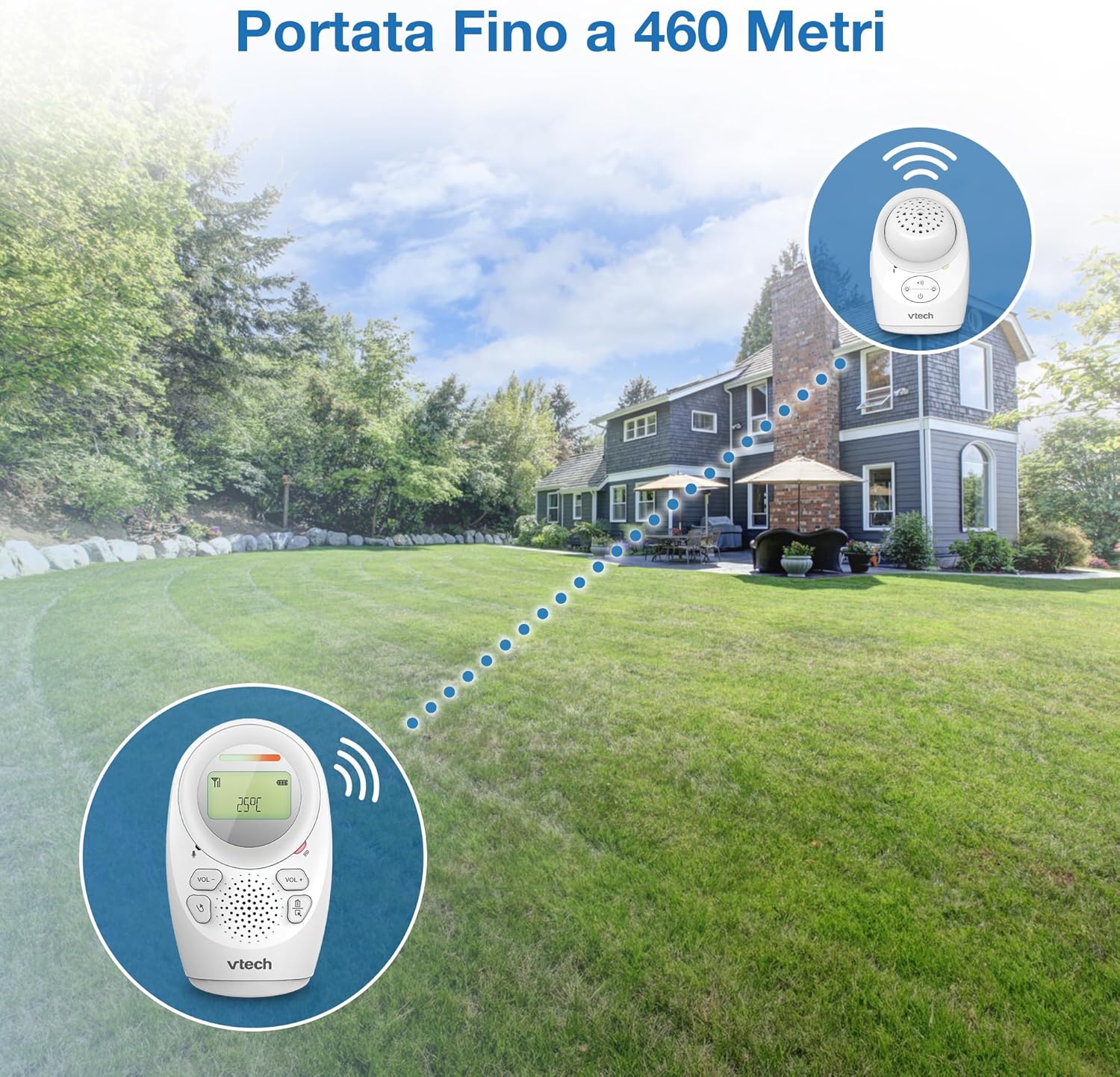 Vtech DM1212 Baby Audio Monitor, Bianco - immagine 4