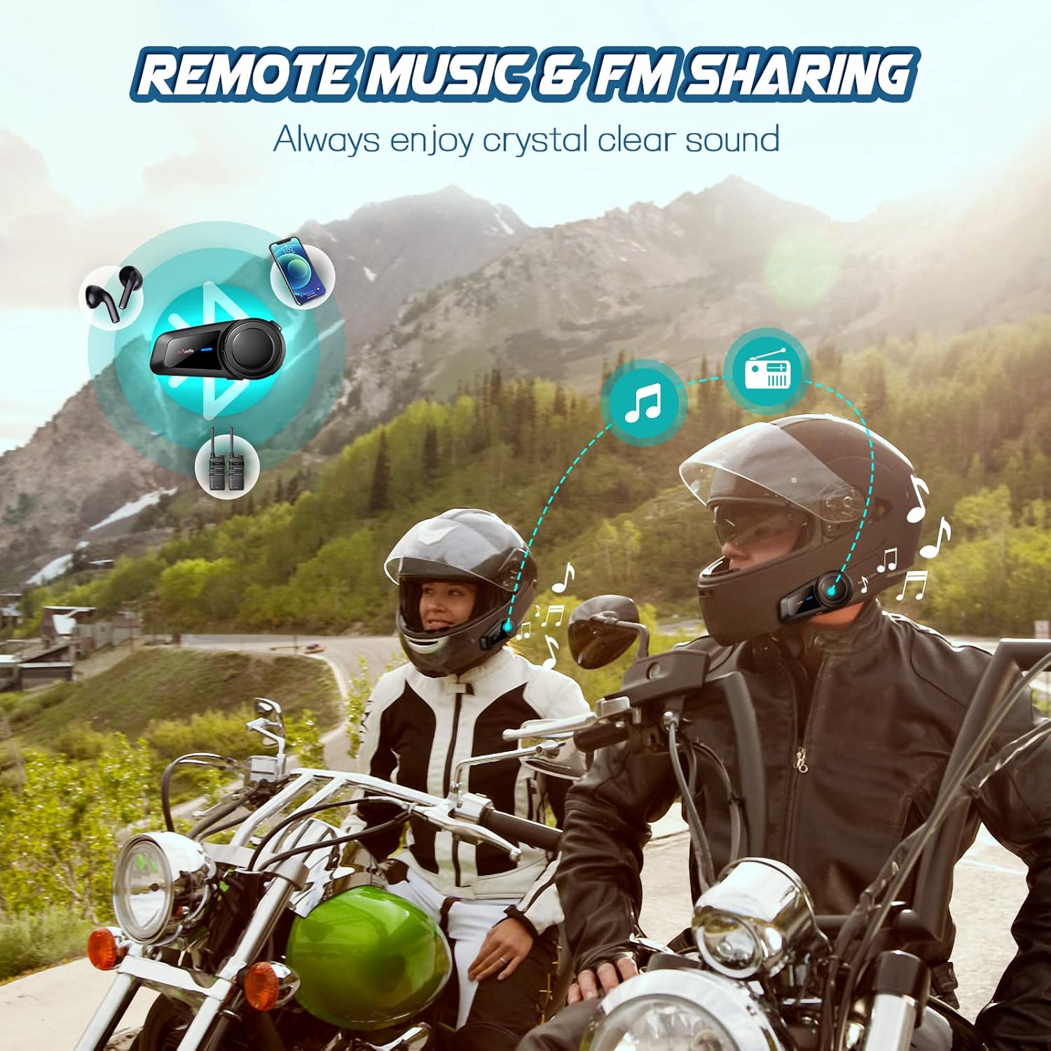 Maxto M2 Citofono Auricolare Bluetooth per Moto - immagine 5