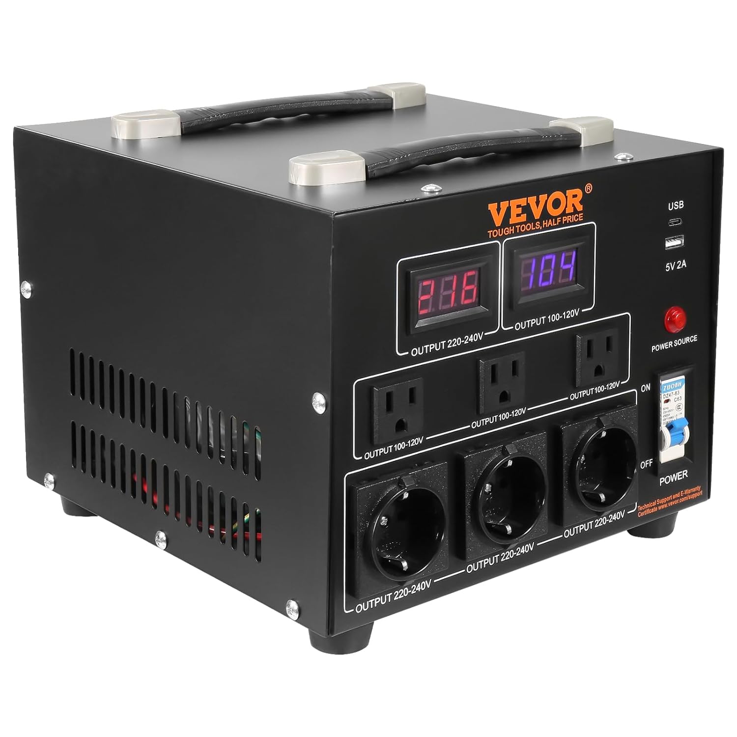 Vevor Convertitore di Tensione Step Up/Down 5000VA - immagine 10