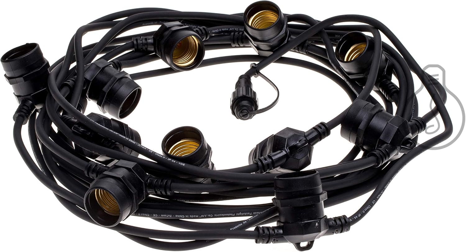 Amarcords Catenaria Luminosa Nera Esterno 12,5m - immagine 1