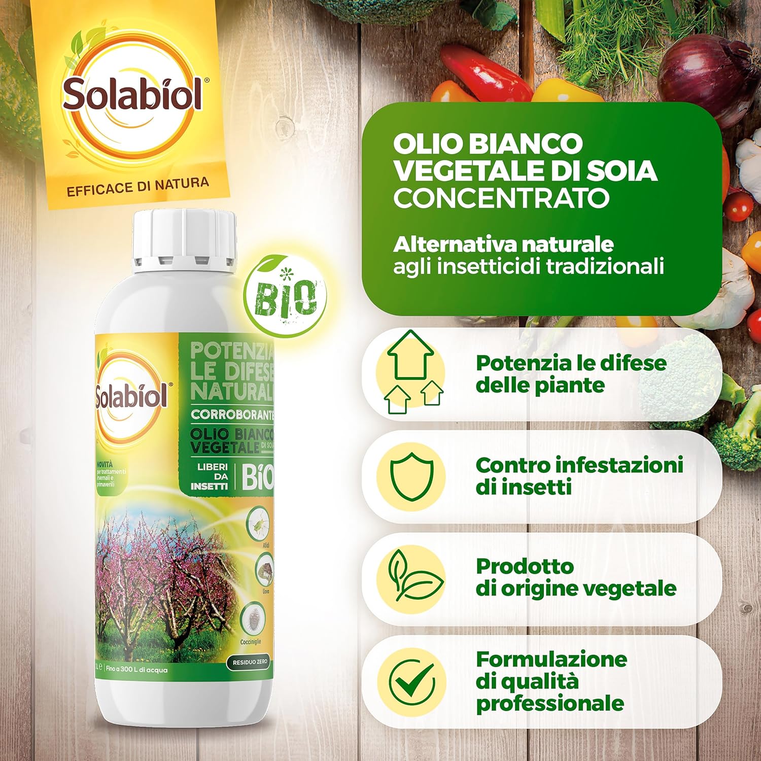 Solabiol Olio Bianco Vegetale di SOIA Concentrato 1 LT - immagine 2