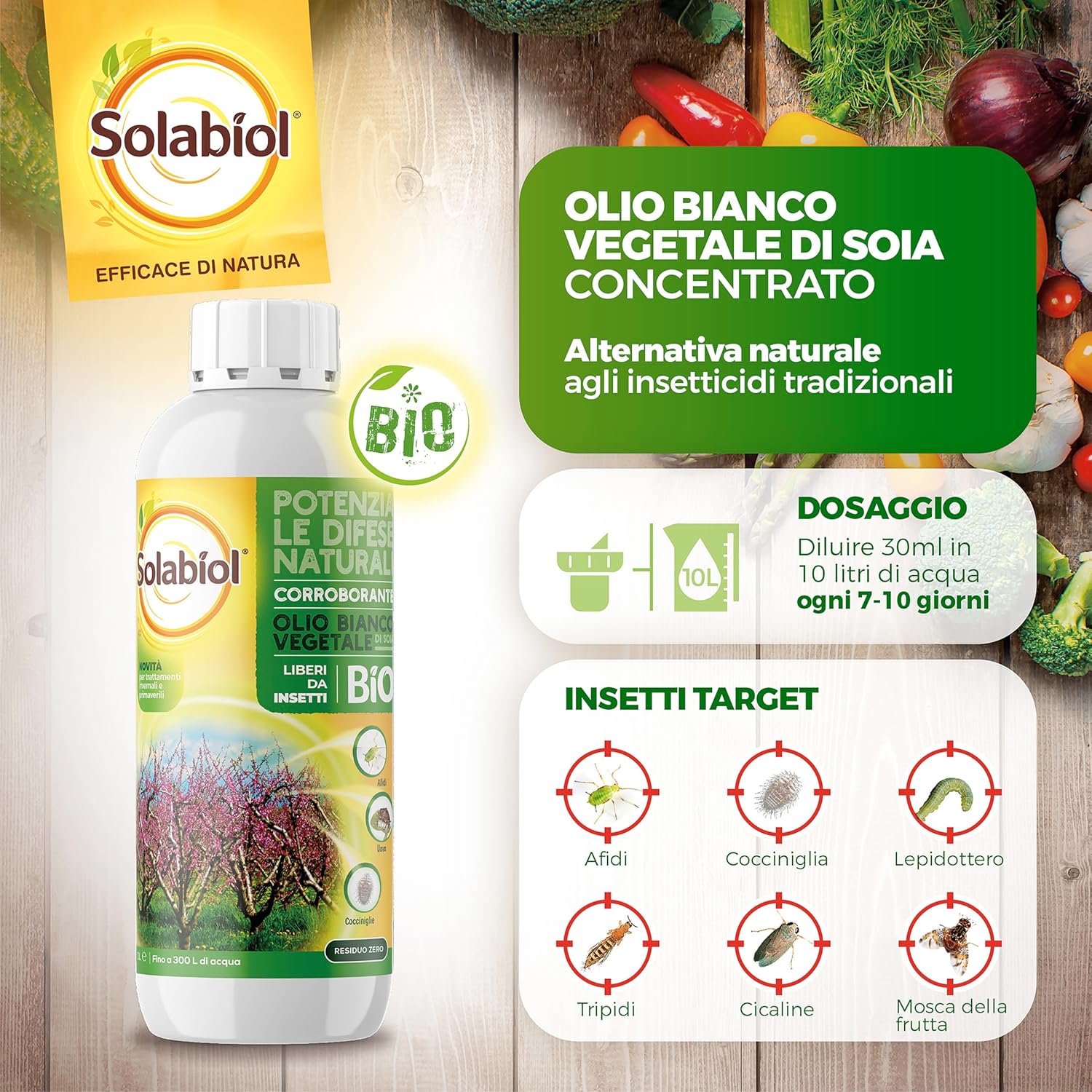 Solabiol Olio Bianco Vegetale di SOIA Concentrato 1 LT - immagine 3