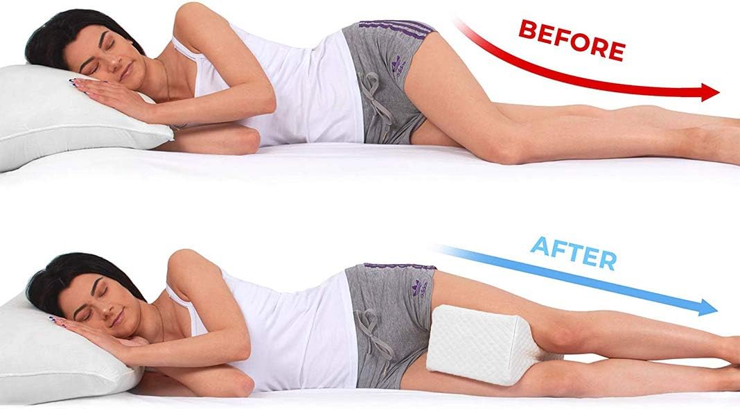 Cuscino per Ginocchia Ortopedico in Memory Foam, Bianco - immagine 6