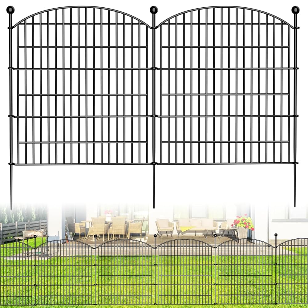 Newfun Recinzione Giardino in Metallo 73x81cm