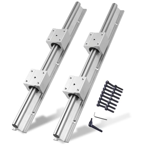 Cncyeah Binario Lineare SBR25-600 mm con 4 Blocchi