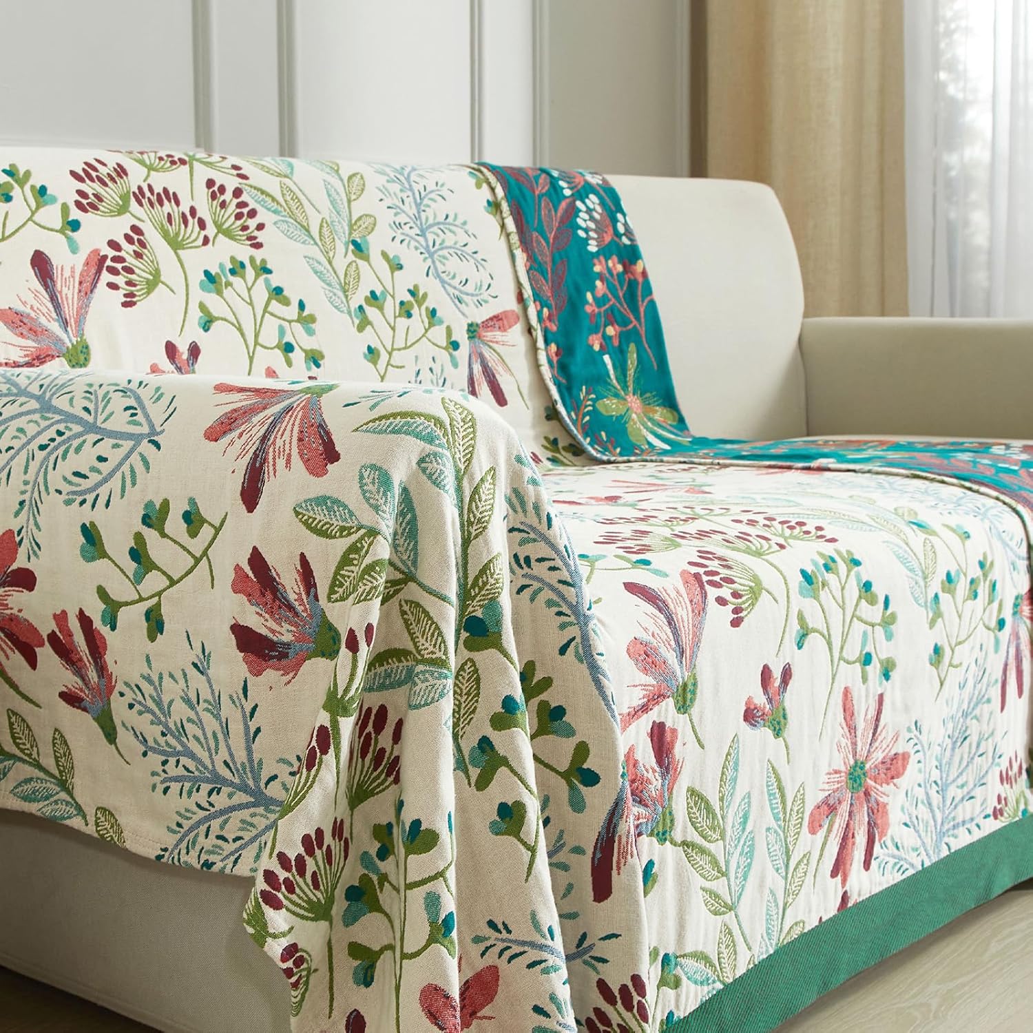 Copriletto Boho 100% Cotone Double Face 200x230 cm - immagine 6