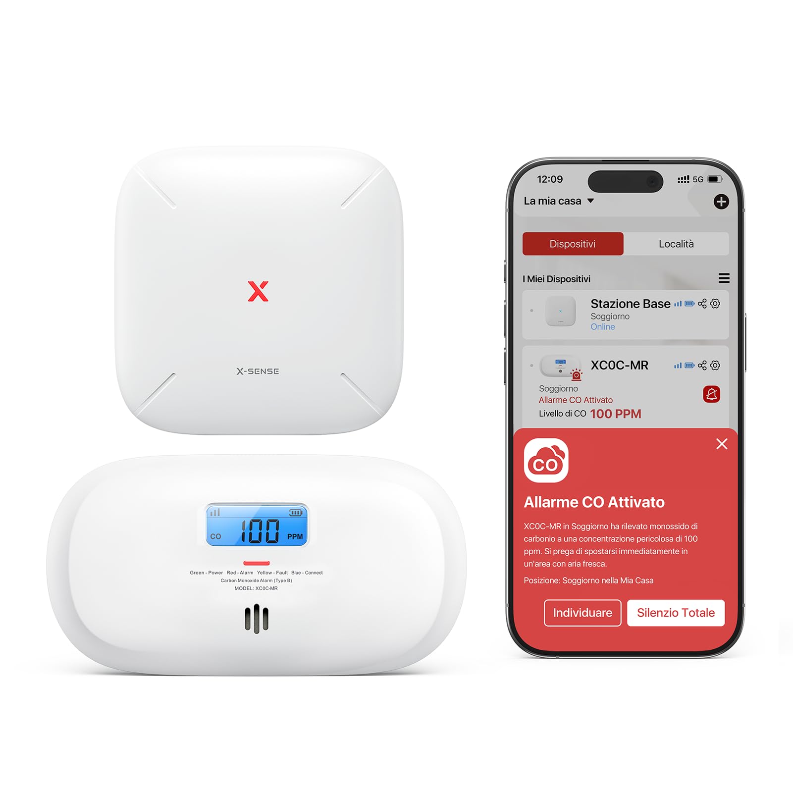 X-sense Rilevatore di Monossido di Carbonio 10 Anni