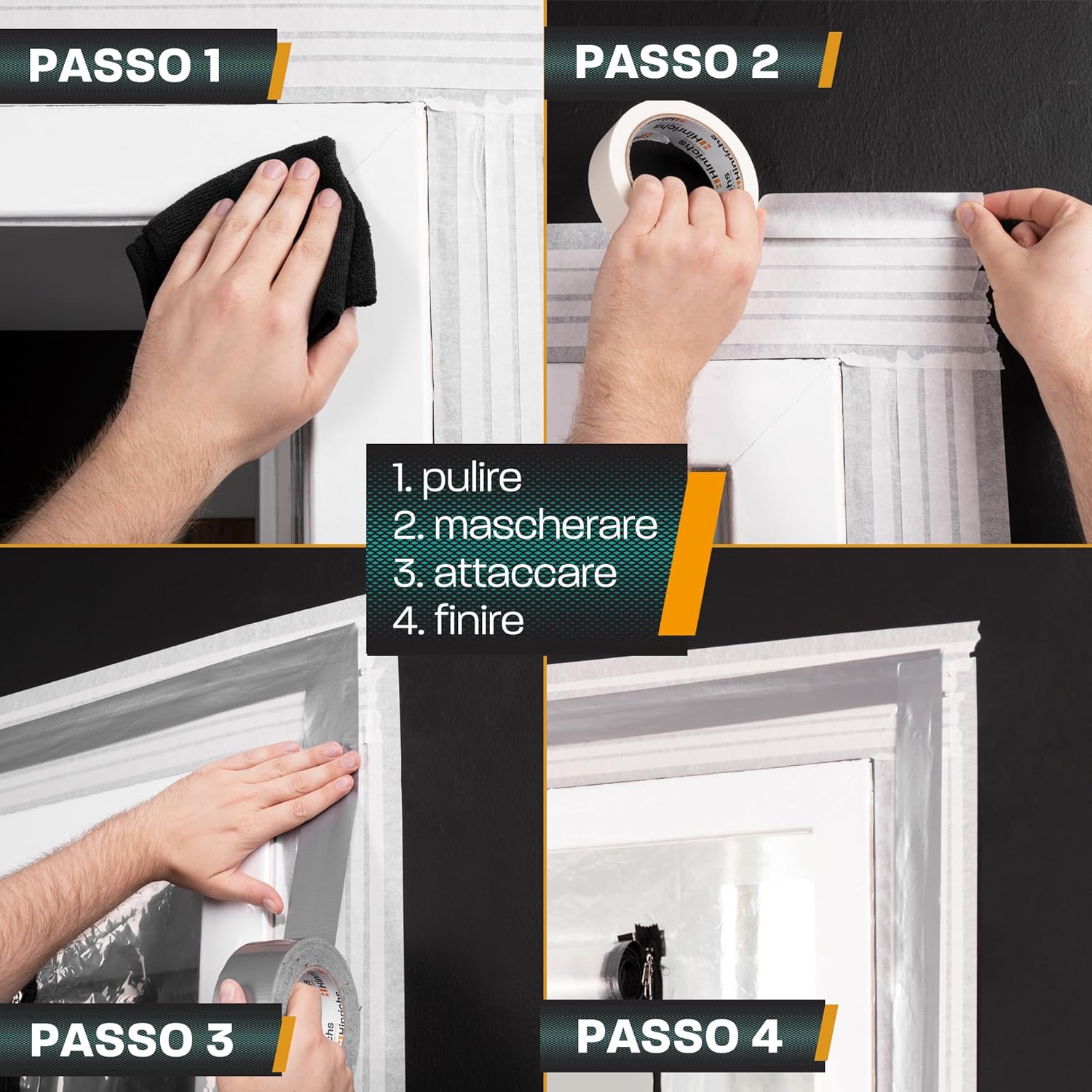 Hinrichs 2x Porta Antipolvere con Chiusura a Strappo - immagine 3