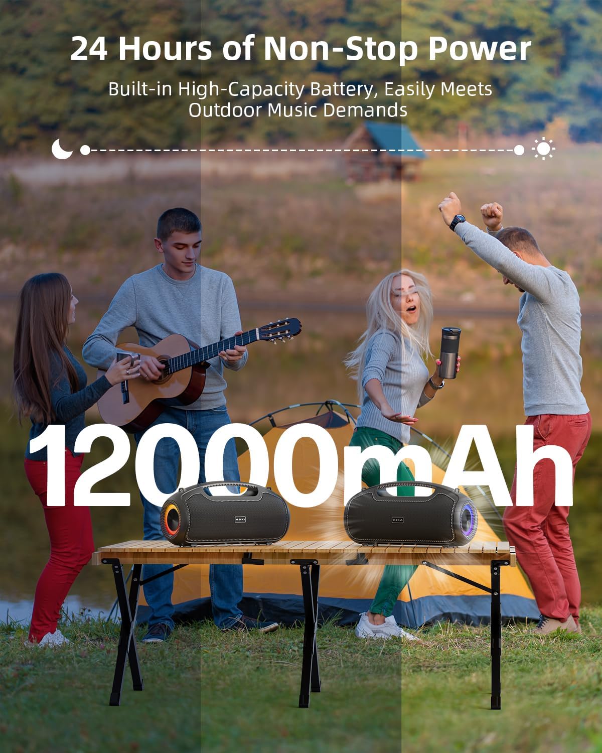 Cassa Bluetooth Portatile 120W (200W MAX) Impermeabile - immagine 7