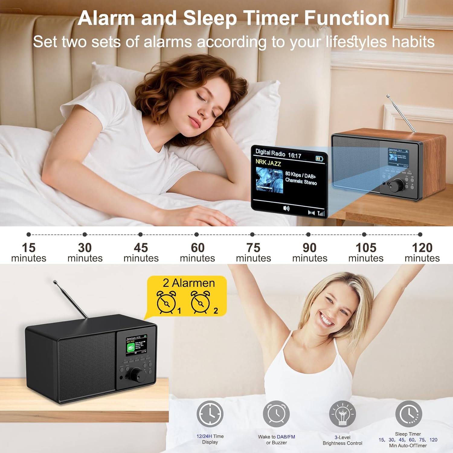 Radio Vintage DAB+/FM con Bluetooth e Telecomando - immagine 4