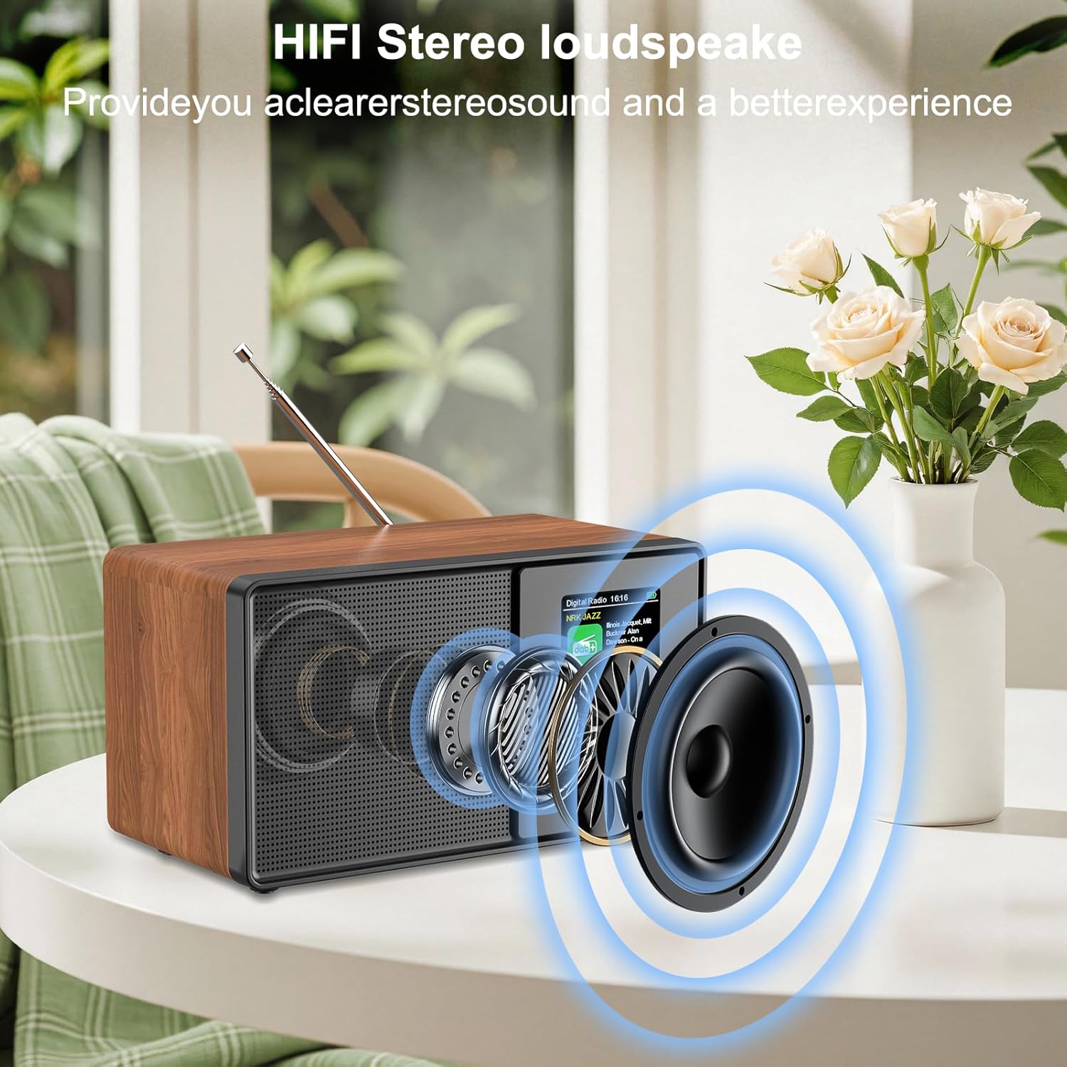 Radio Vintage DAB+/FM con Bluetooth e Telecomando - immagine 6