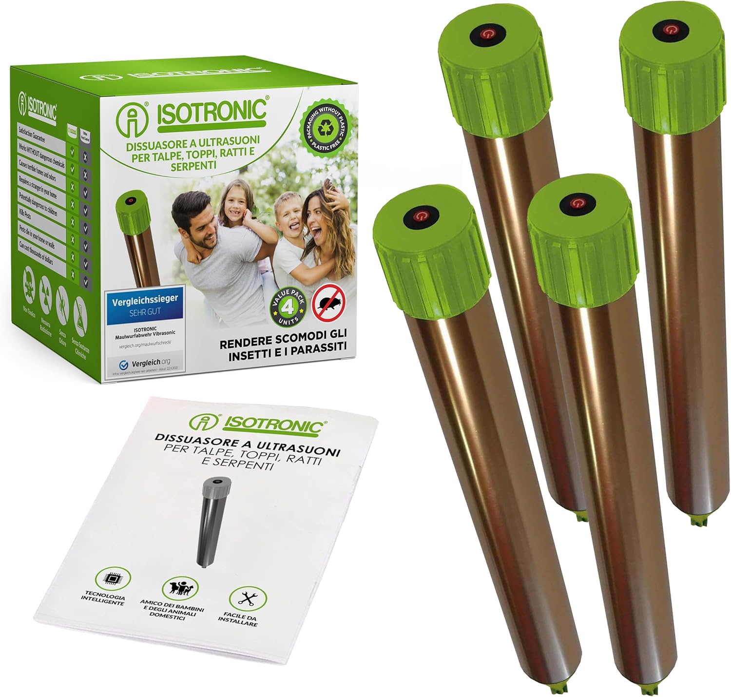 Isotronic Dissuasore Vibrasonic per Talpe e Roditori - immagine 1