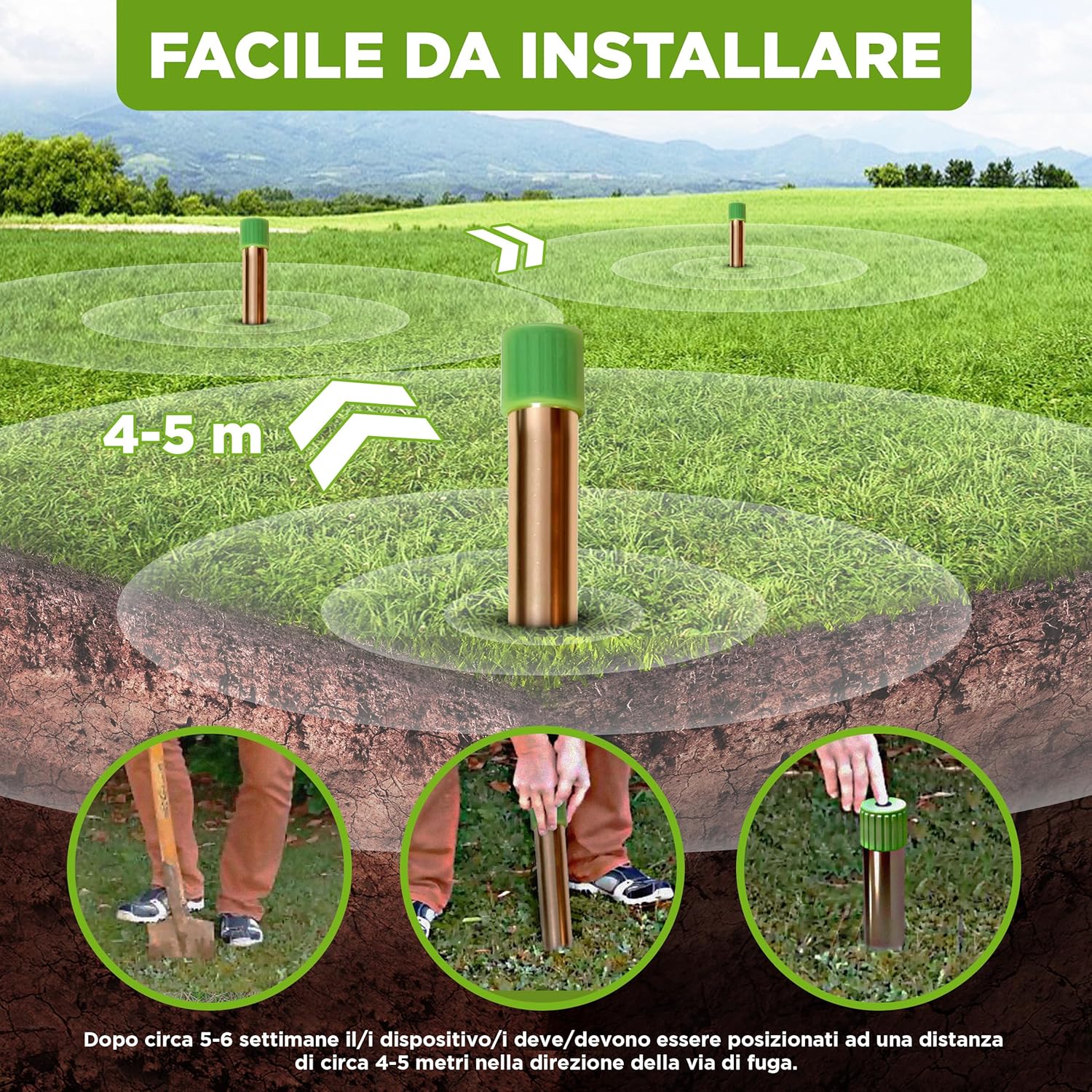 Isotronic Dissuasore Vibrasonic per Talpe e Roditori - immagine 3