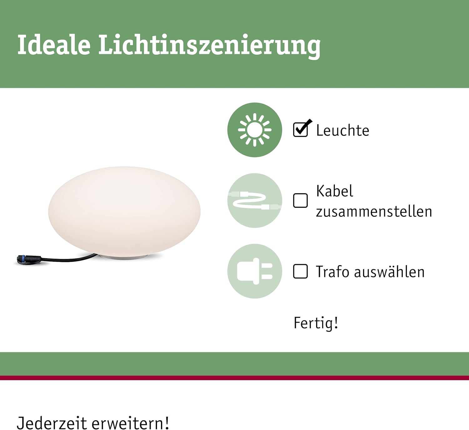 Paulmann 941.76 Lampada Sferica da Esterno 2.8W - immagine 2