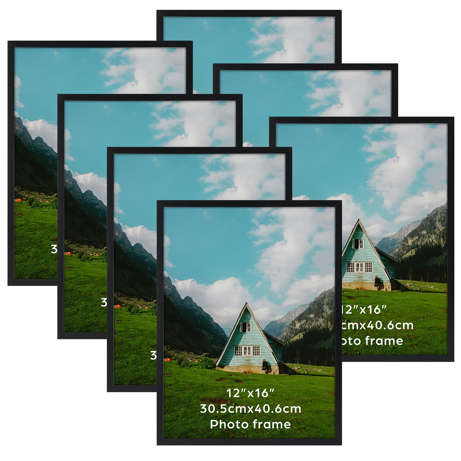 Giftgarden Cornice Nera in PVC 30x40 - Set di 7