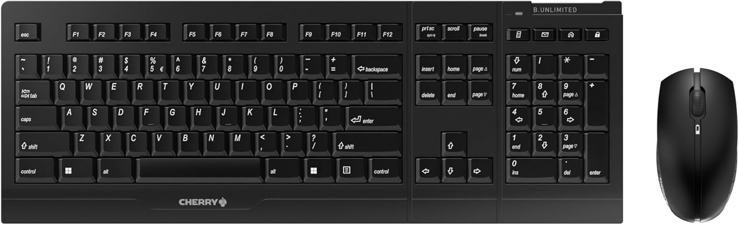 Cherry B.UNLIMITED 3.0 - Set Tastiera e Mouse Wireless, Nero - immagine 1