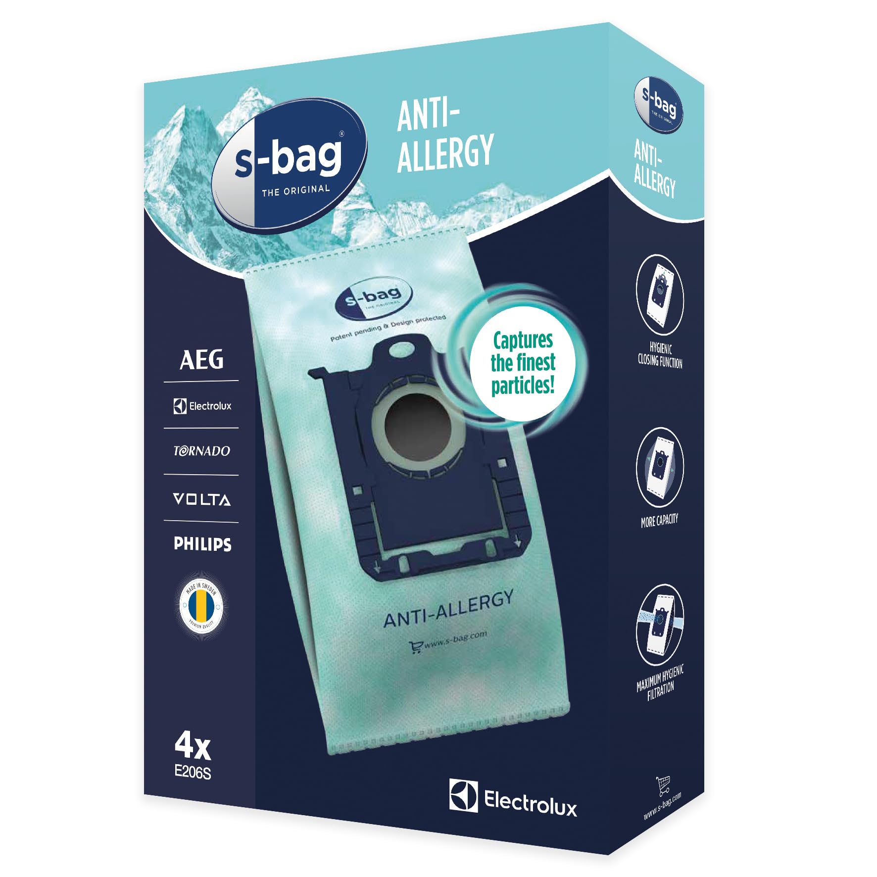 Electrolux E206S s-bag Original Sacchetti Aspirapolvere