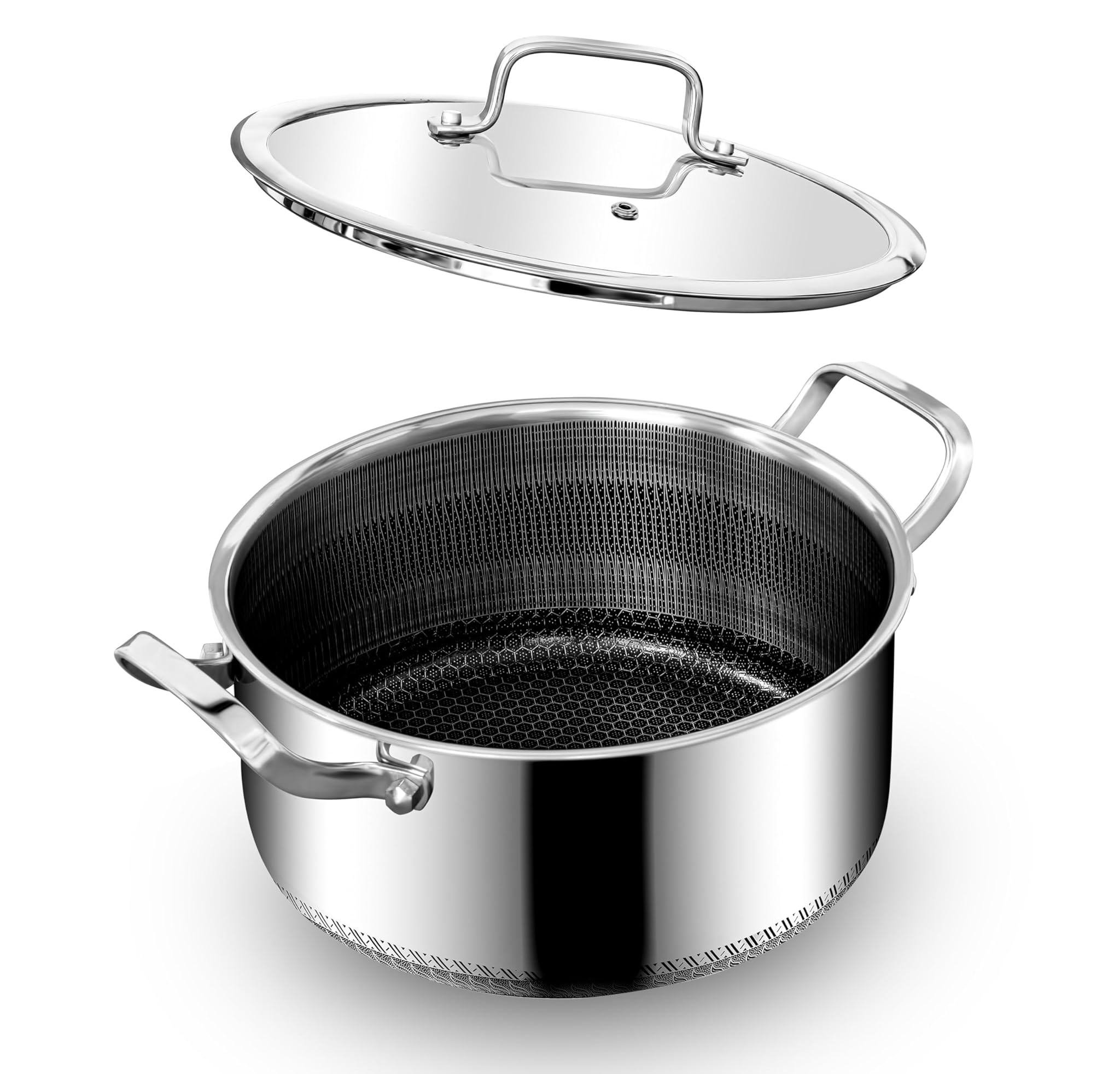 Intignis® Casseruola Inox con Coperchio 5 Litri 24cm