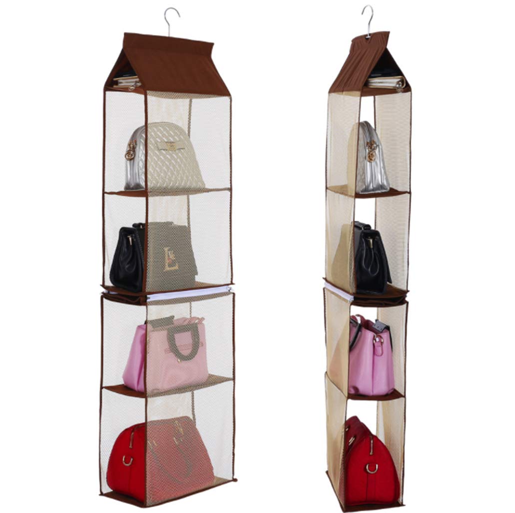 Organizzatore Borsa Appesa Staccabile 4 Scomparti, Brown (2 pz)