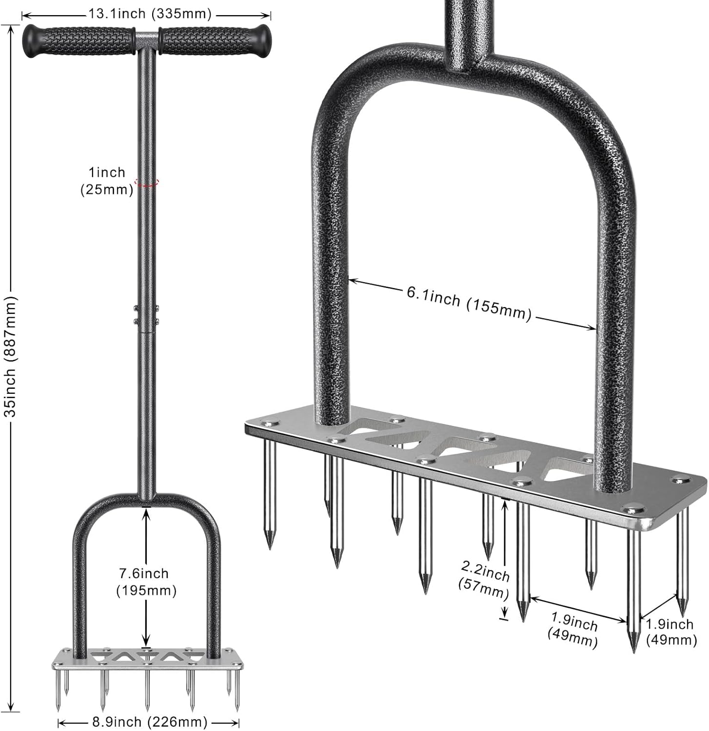 Benelabel Aeratore a Spuntoni per Prato 89cm - immagine 5