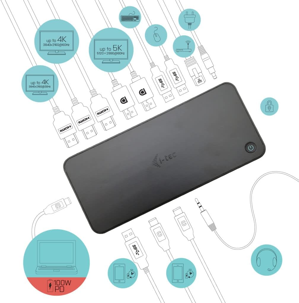 Stacja/replikator I-TEC USB-C (CATRIPLEDOCKPDPRO) - immagine 5