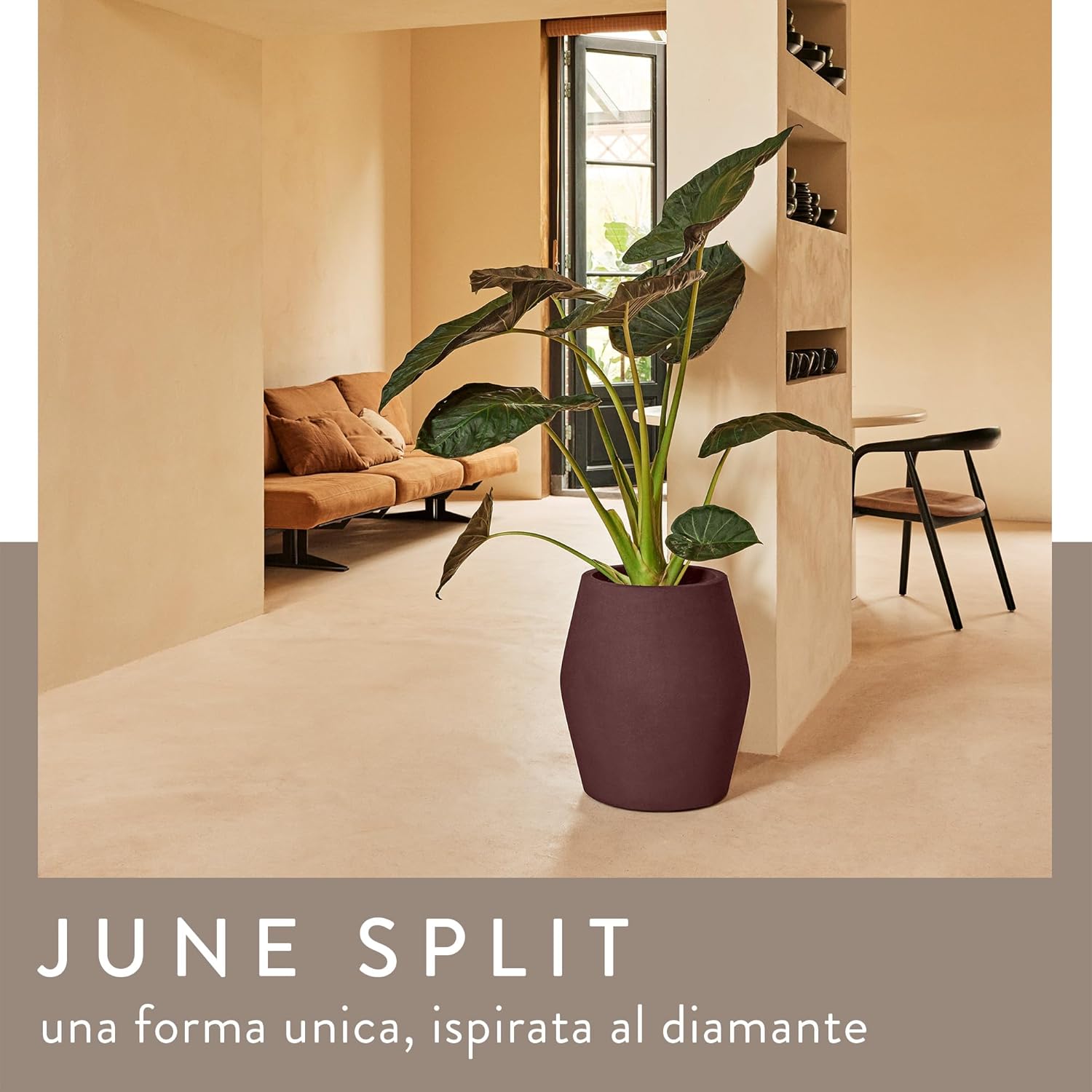 elho June Split High 46 - Vaso per Piante Ø46cm, Viola - immagine 2