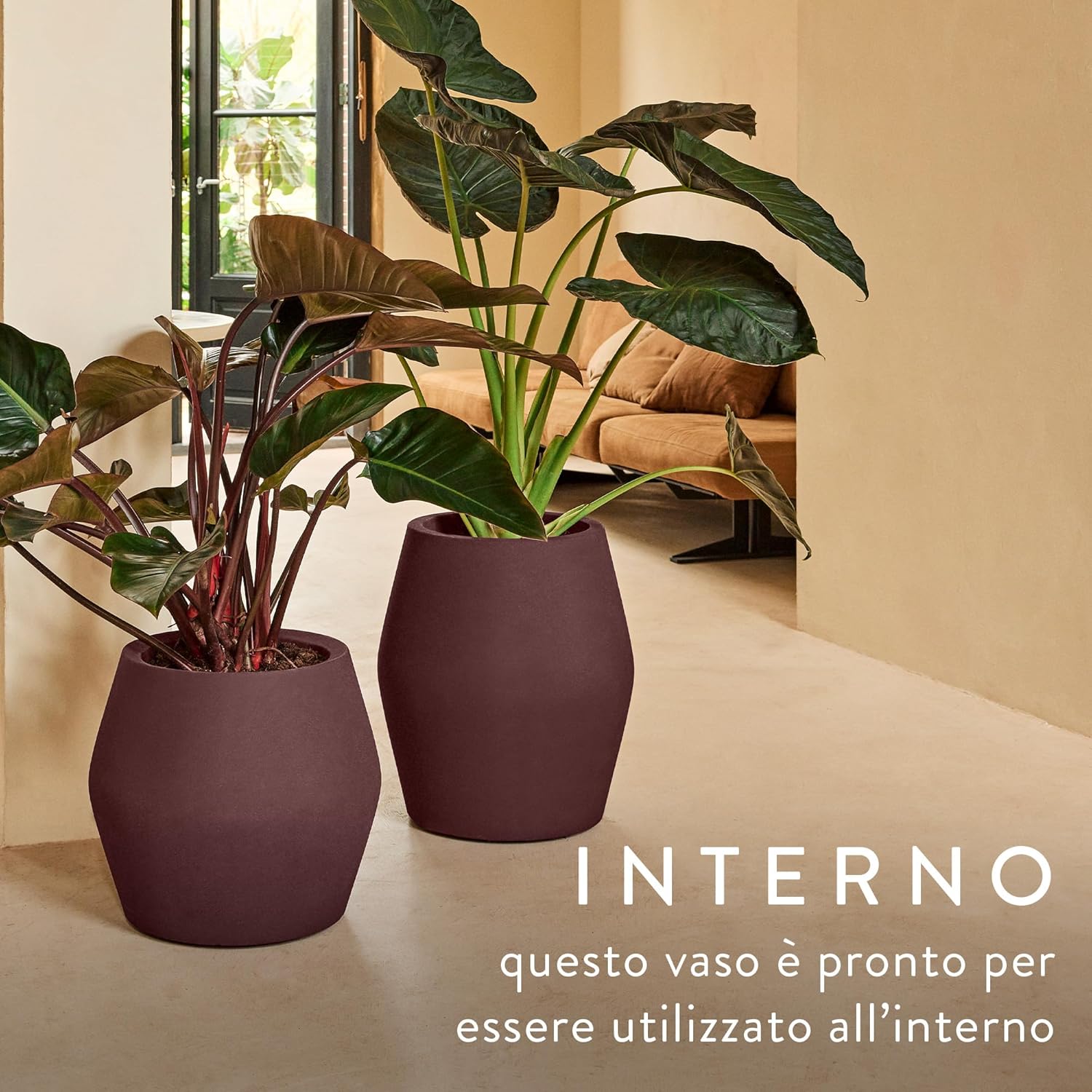 elho June Split High 46 - Vaso per Piante Ø46cm, Viola - immagine 4