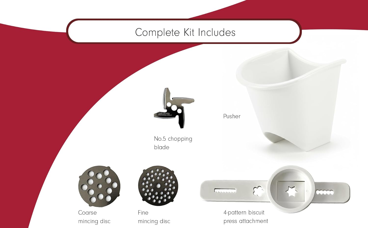 Tredoni Tritacarne Manuale e Tritaverdure, Bianco - immagine 5