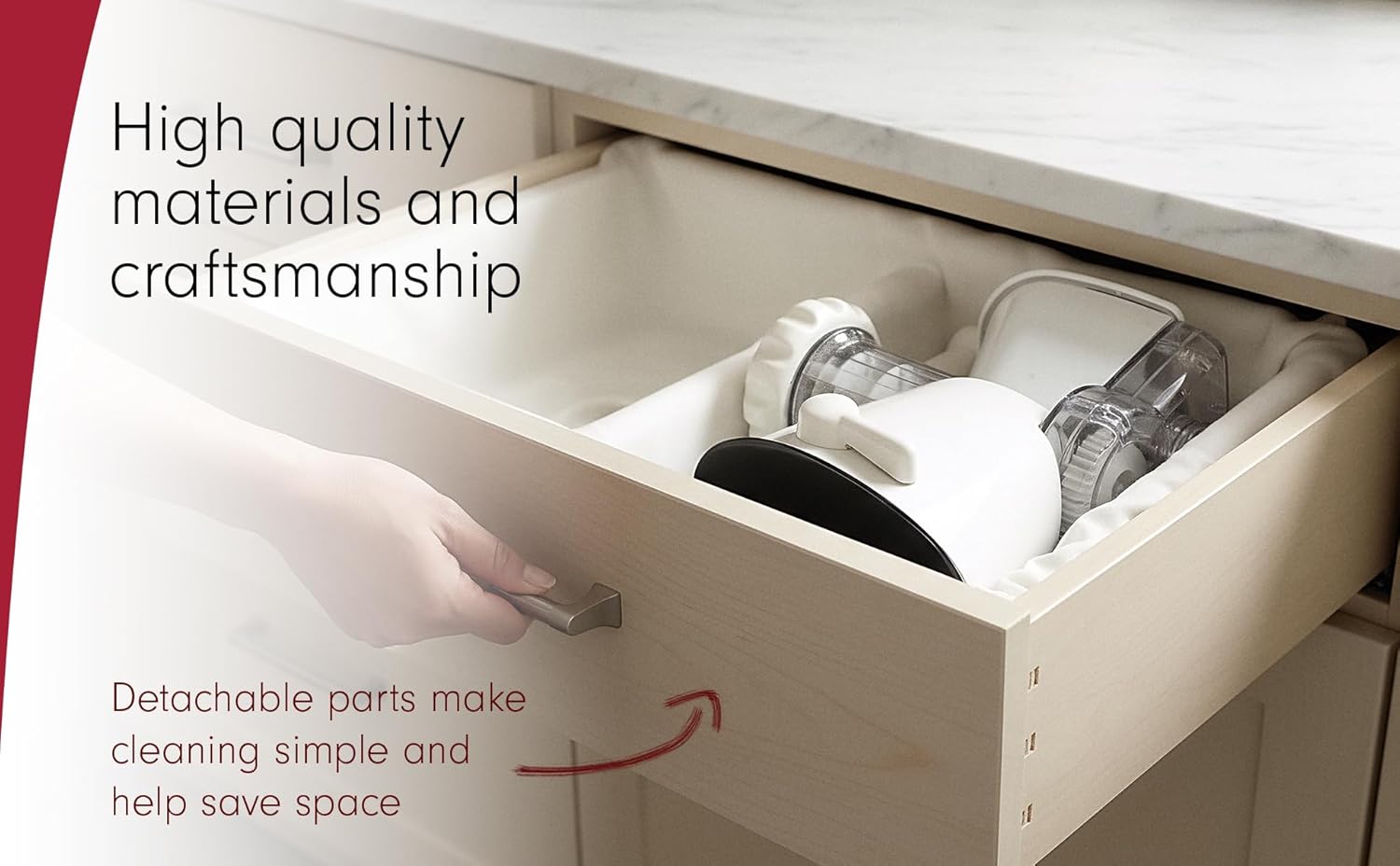 Tredoni Tritacarne Manuale e Tritaverdure, Bianco - immagine 6