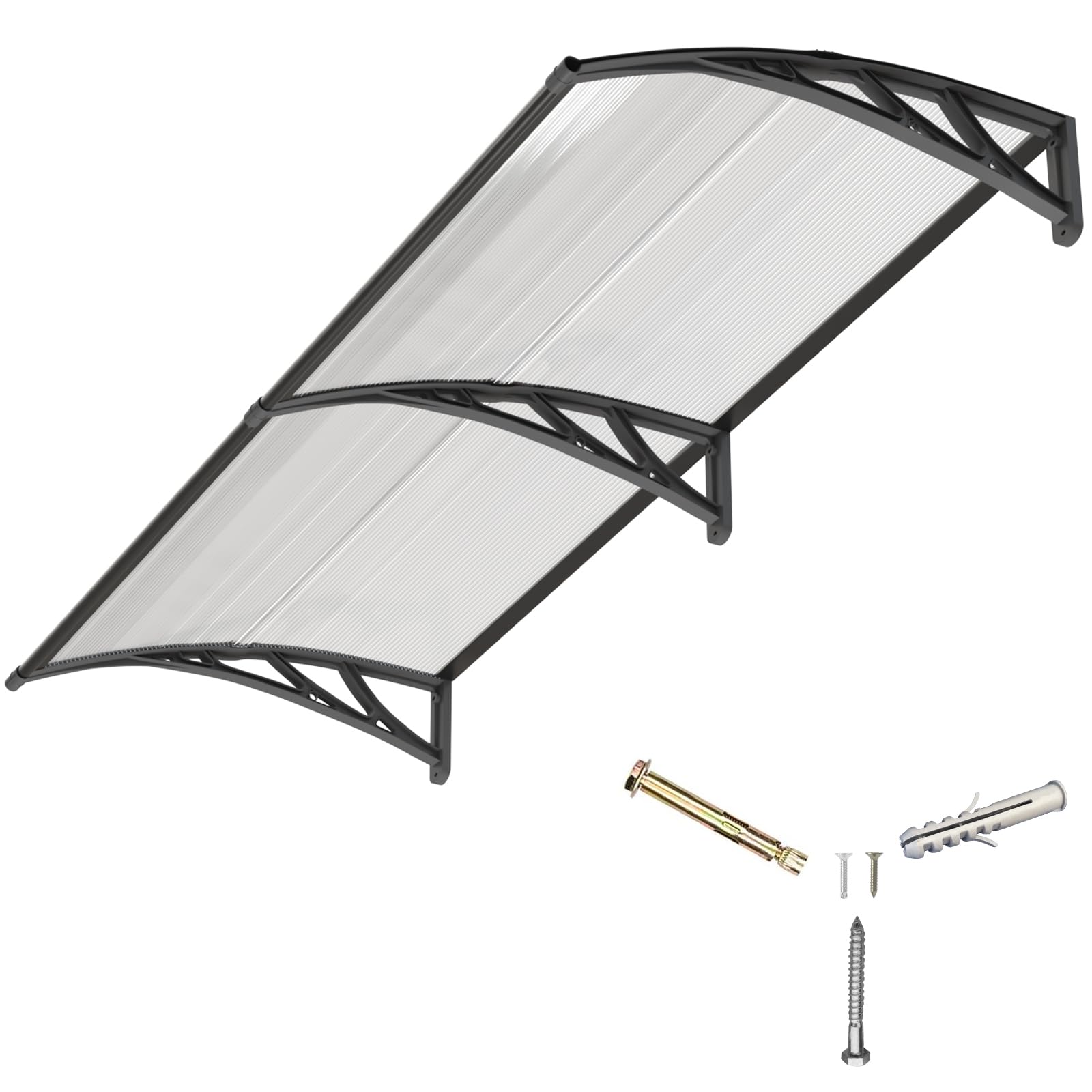 Pensilina Tettoia per Porta e Balcone 200x100 cm