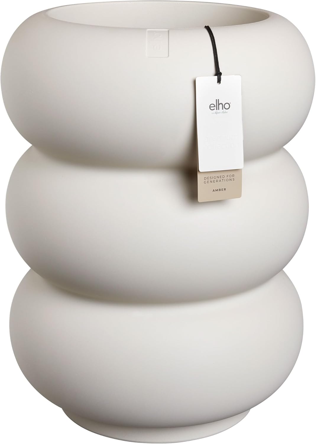 elho Amber Roll High 43 - Vaso per Piante Ø43cm, Bianco