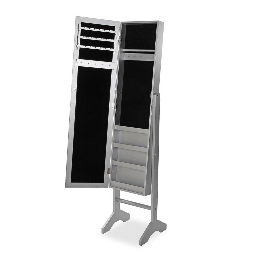 BigBuy Home Dressing mirror silver wood (35 x 153 x 35.3 cm)