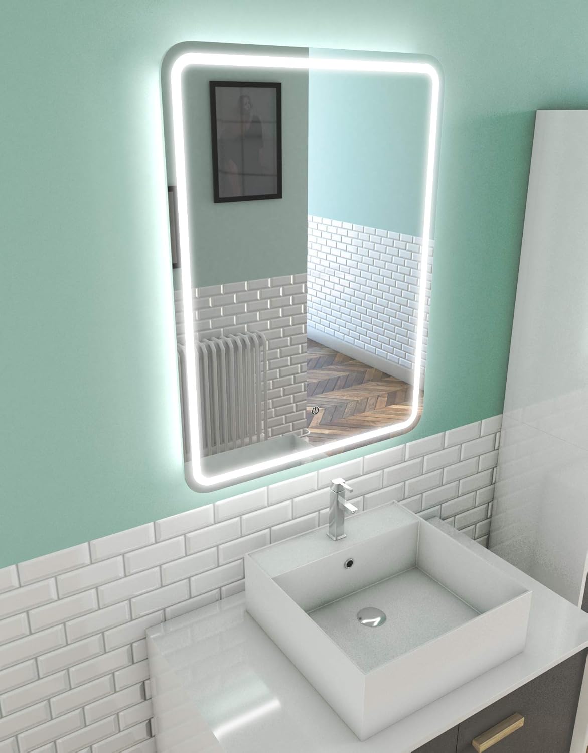 Aurlane MIR010 - Specchio per bagno, multicolore, unico