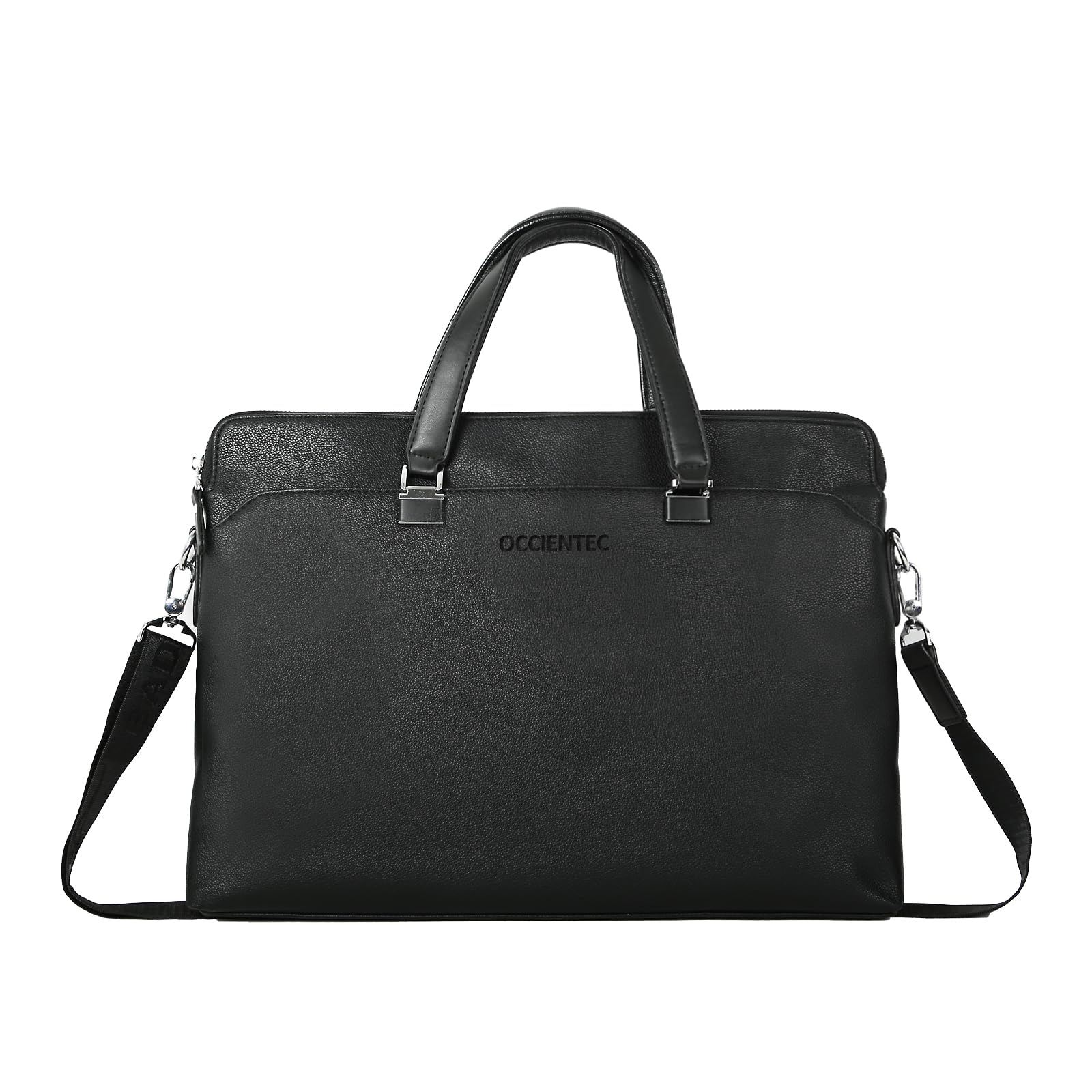 OCCIENTEC Borsa a Mano Lavoro Uomo in PU Pelle, Nero