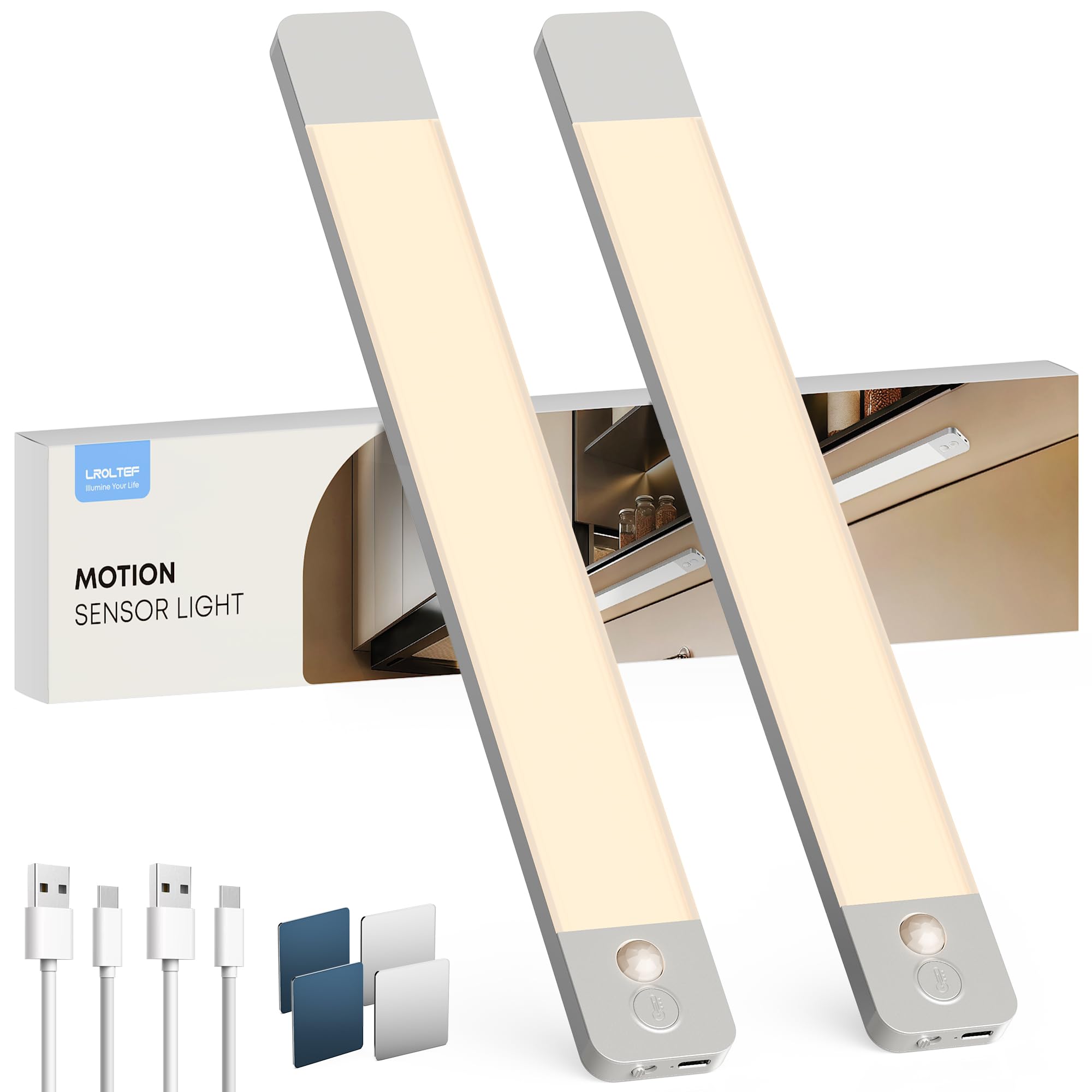 Lroltef Luce LED Sottopensile Cucina 40CM 2200mAh