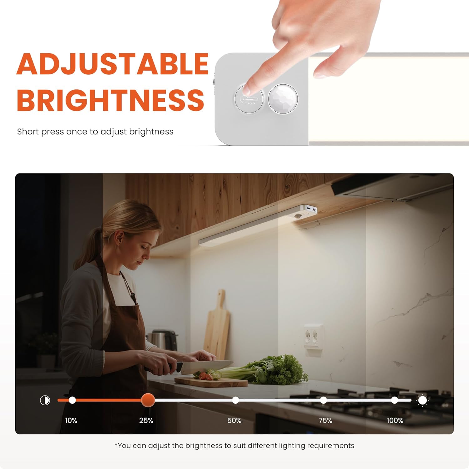 Lroltef Luce LED Sottopensile Cucina 40CM 2200mAh - immagine 3