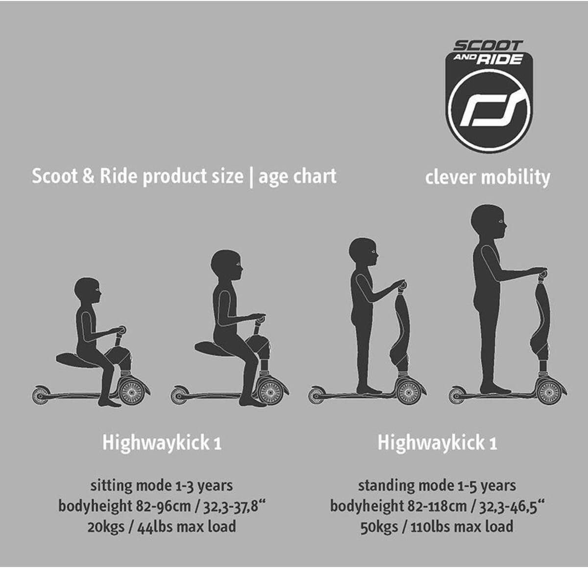 Scoot & Ride Highwaykick 1 - Kickboard con Sedile - immagine 6