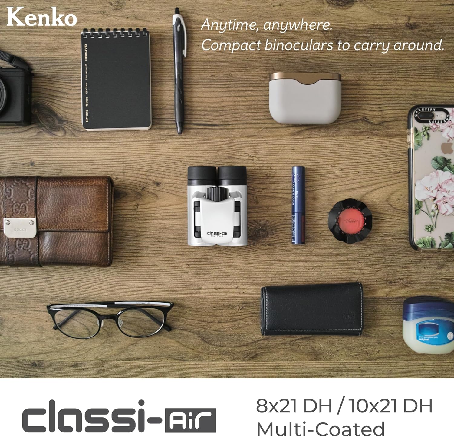 Kenko Binocoli Classi-Air 8x21 DH, Blu - immagine 2