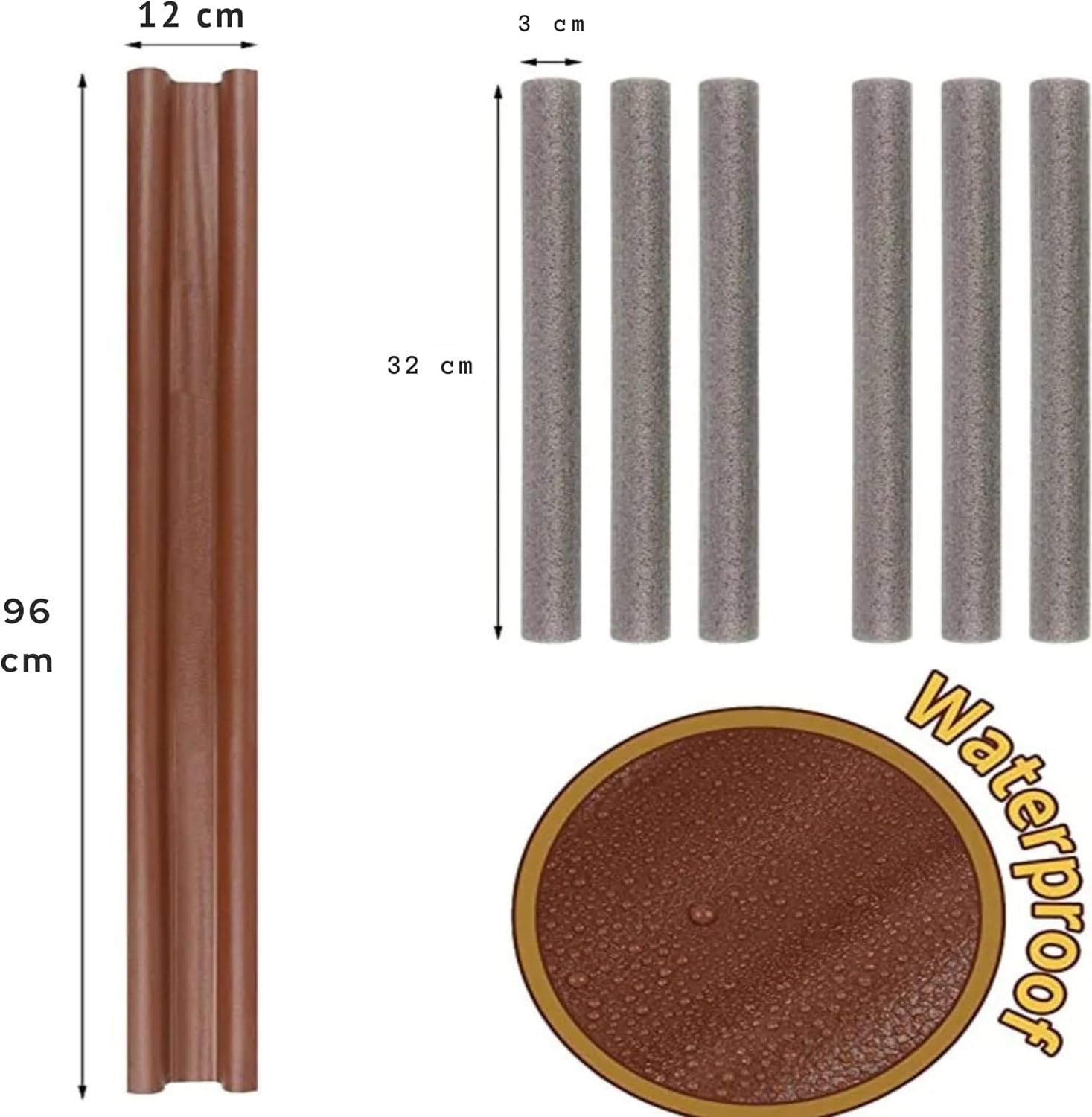 Paraspifferi Sottoporta 96cm - Marrone - immagine 2